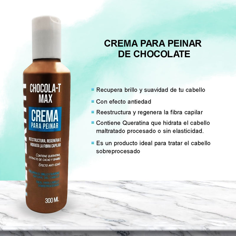 Crema para Peinar Chocolate - Hidratación Profunda y Brillo Natural