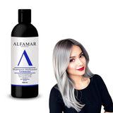 Shampoo Matizador Azul Alfamar Elimina Vizos Amarillos Naranjas y Verdes