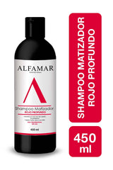 Shampoo Matizador Rojo Alfamar Intensifica Tonos Rojizos Caoba y Cobre