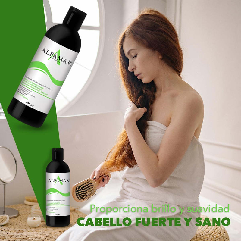 Tratamiento Revitalizante 2 En 1 Alfamar Sin Sal Cabello Dañado