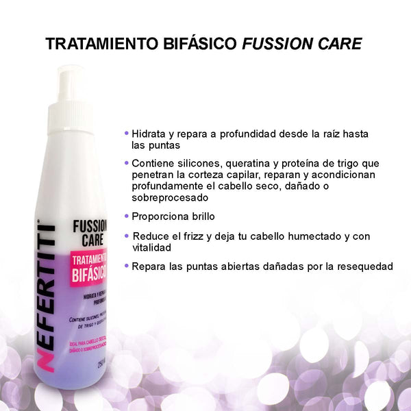 Tratamiento Bifásico con Keratina - Reparación para Cabello Maltratado