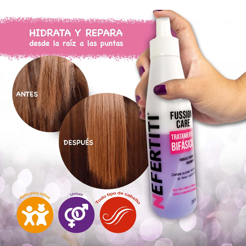 Tratamiento Bifásico con Keratina - Reparación para Cabello Maltratado