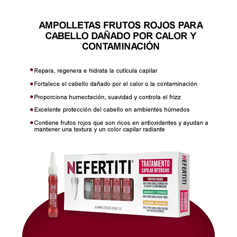 Ampolletas Frutos Rojos - Nutrición y Reparación para Cabello Maltratado