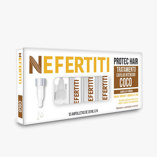 Ampolletas Para Cabello Reparadora Anti Frizz Coco Nefertiti 10 pzas
