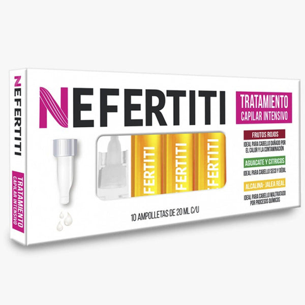 Ampolletas Para Cabello Maltratado Nutricion Reparacion Jalea Real Nefertiti 10 pzas