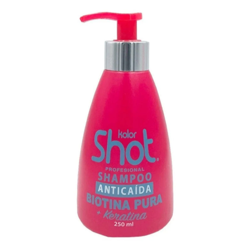 Shampoo Anticaída Biotina Pura + Keratina Kolor Shot 250 Ml