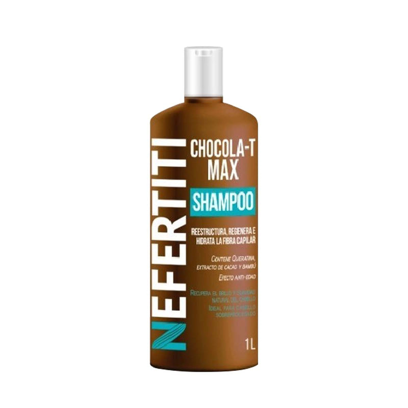 Shampoo Chocola-t Max Nefertiti 1L Regenera E Hidrata Tu Cabello
