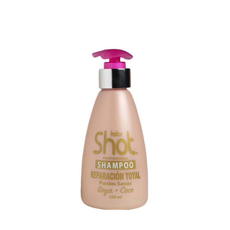 Shampoo Reparación Total Soya Y Coco Kolor Shot Puntas Sanas